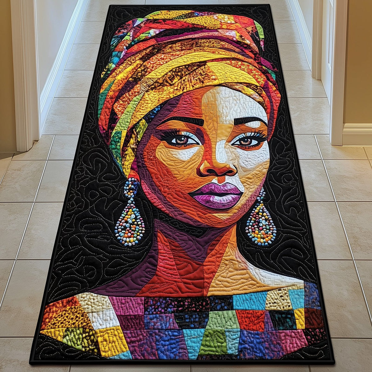Golden Glow Runner Rug - Nature Design | Serene Runner Rug