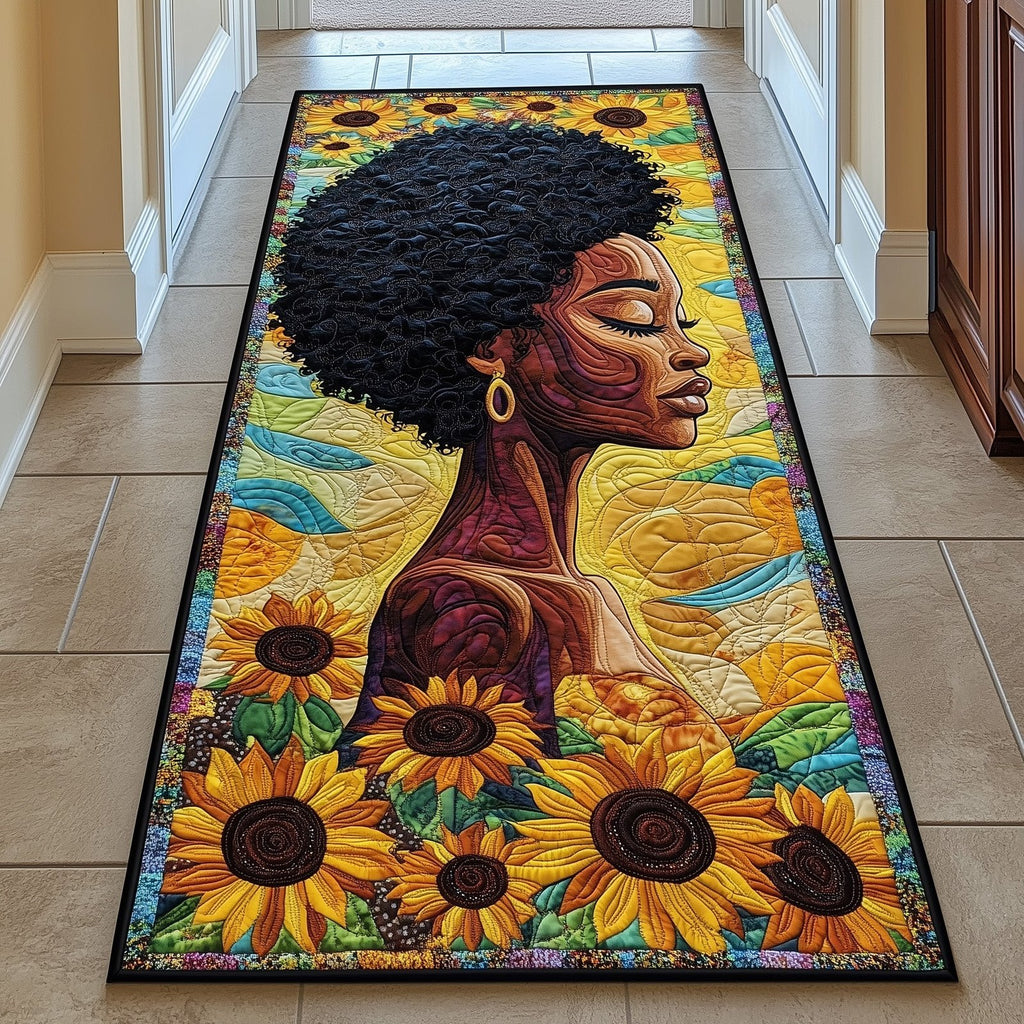 Golden Glow Runner Rug - Nature Design | Serene Runner Rug