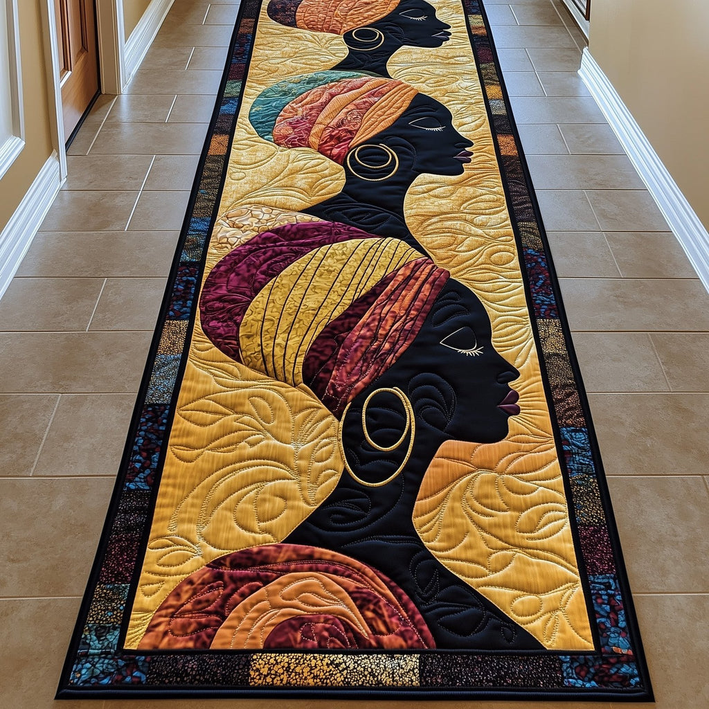 Golden Glow Runner Rug - Nature Design | Serene Runner Rug