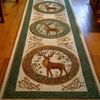 Golden Hart Runner Carpet Runner Rug - Cute Pet Design | Animal Printed Runner Rug