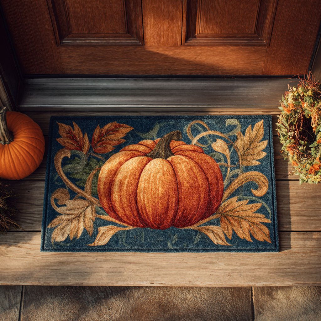 Golden Harvest Doormat - Seasonal Holiday Design | Printed Welcome Doormat