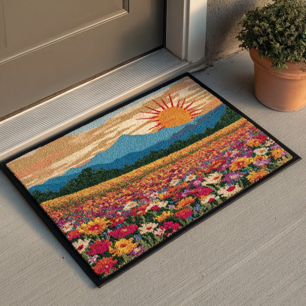 Golden Horizon Doormat - Nature Design | Printed Welcome Doormat