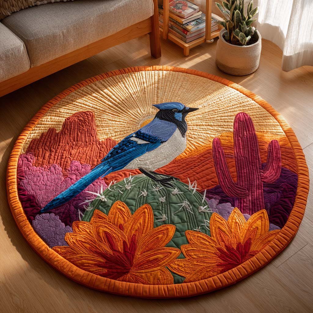 Golden Horizon Round Mat Rug - Nature Design | Serene Home Decor