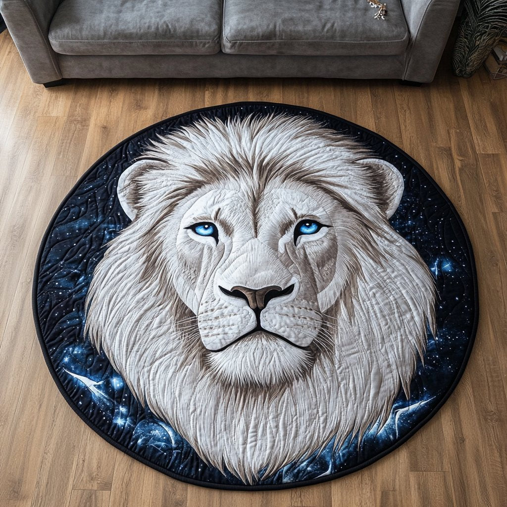 Golden King Round Mat Rug - washable non-slip printed rug