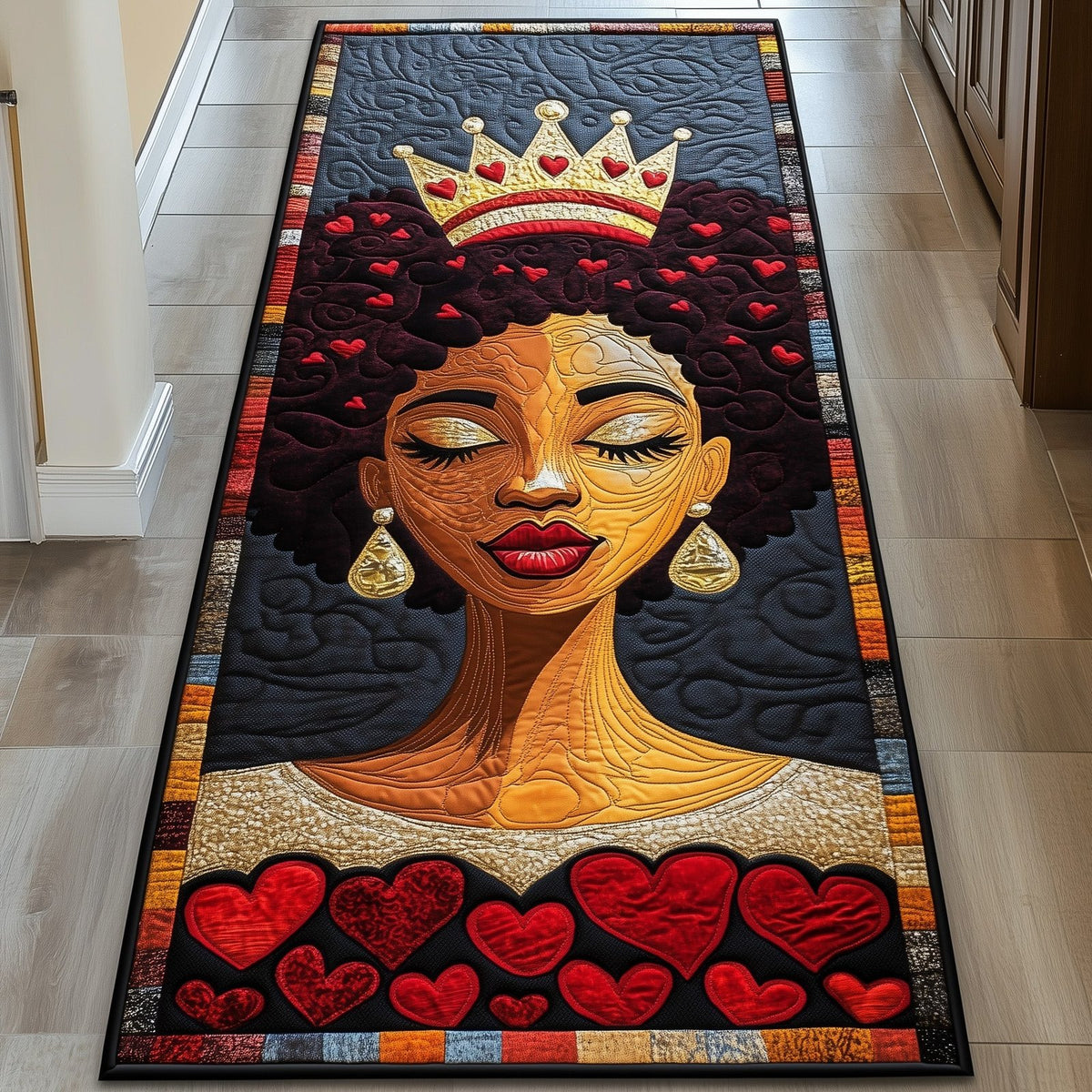 Golden Majesty Runner Rug - Nature Design | Serene Runner Rug