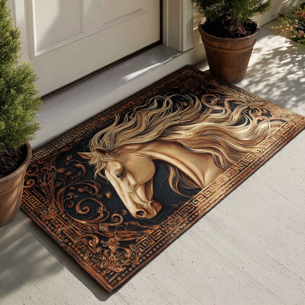 Golden Mane Doormat - Nature Design | Printed Welcome Doormat