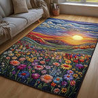 Golden Meadows area rug in a living room