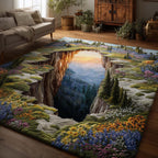 Golden Meadows area rug in a living room