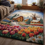Golden Meadows area rug in a living room