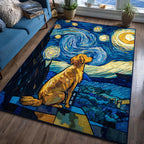 Golden Night area rug in a living room