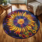 Golden Path Round Mat Rug