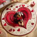 Golden Paw Round Mat Rug - washable non-slip printed rug