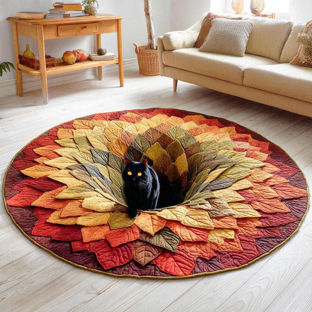 Golden Paws Round Mat Rug - Nature Design | Serene Home Decor