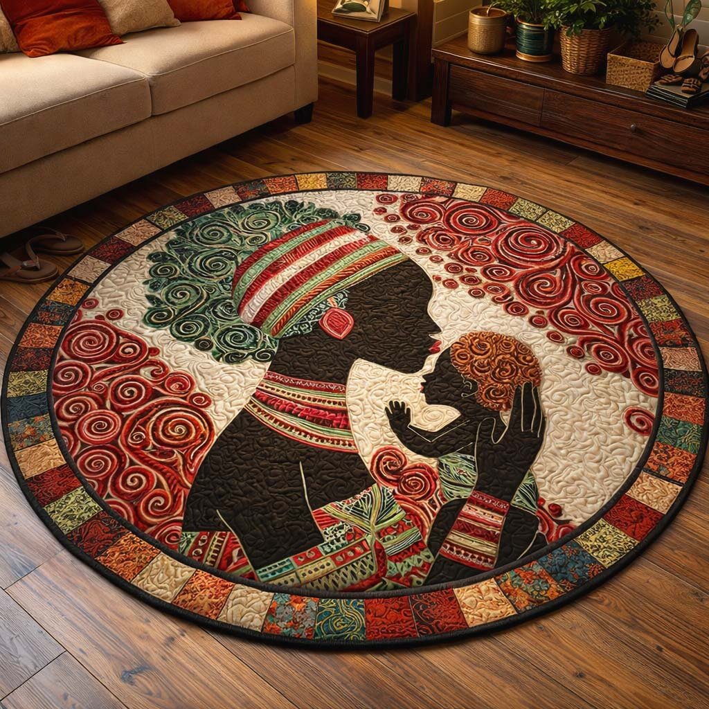 Golden Queen Round Mat Rug - Nature Design | Serene Home Decor