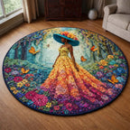 Golden Queen Round Mat Rug - Nature Design | Serene Home Decor