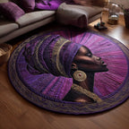 Golden Queens Round Mat Rug - Nature Design | Serene Home Decor