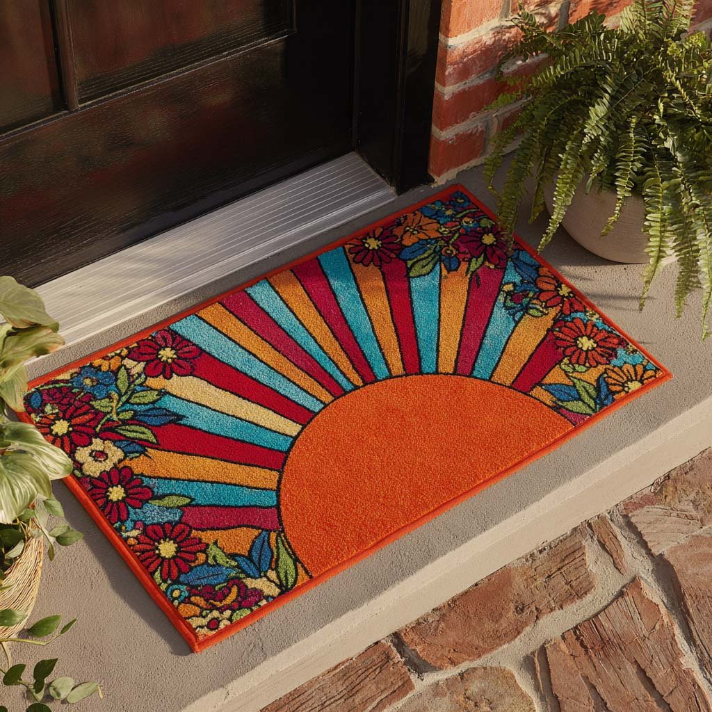 Golden Rays Doormat - Nature Design | Printed Welcome Doormat