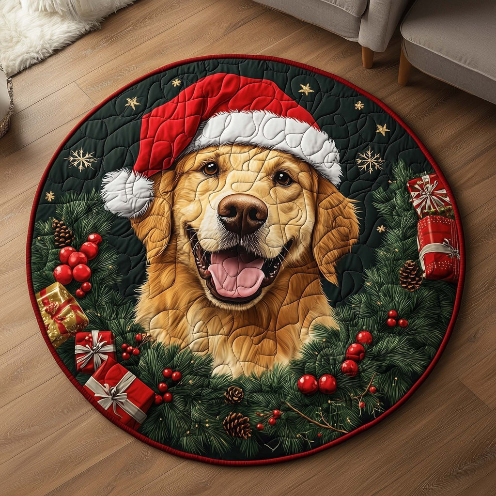 Golden Retriever Round Mat Rug - Nature Design | Serene Home Decor