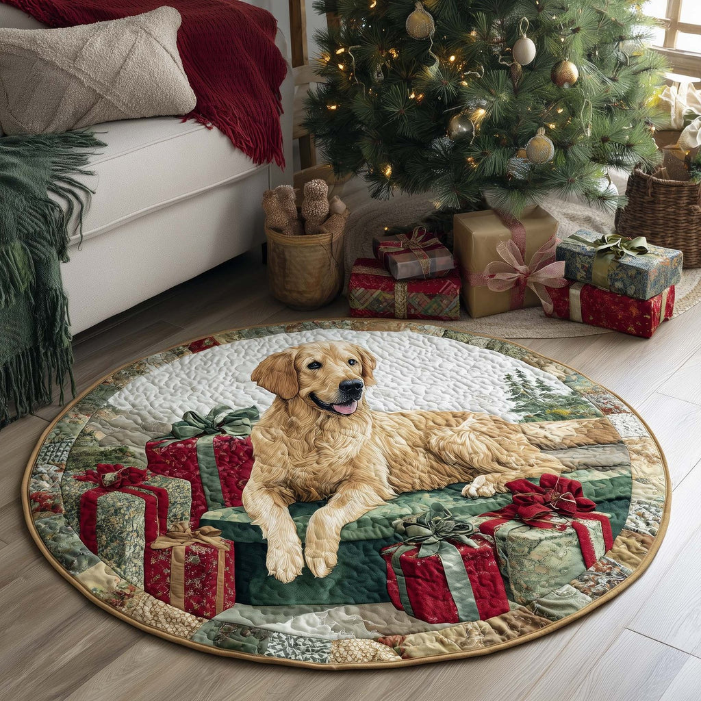 Golden Retriever Round Mat Rug - Nature Design | Serene Home Decor