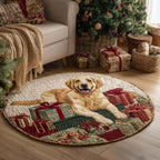 Golden Retriever Round Mat Rug - Nature Design | Serene Home Decor
