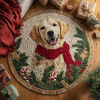 Golden Retriever Round Mat Rug - Nature Design | Serene Home Decor