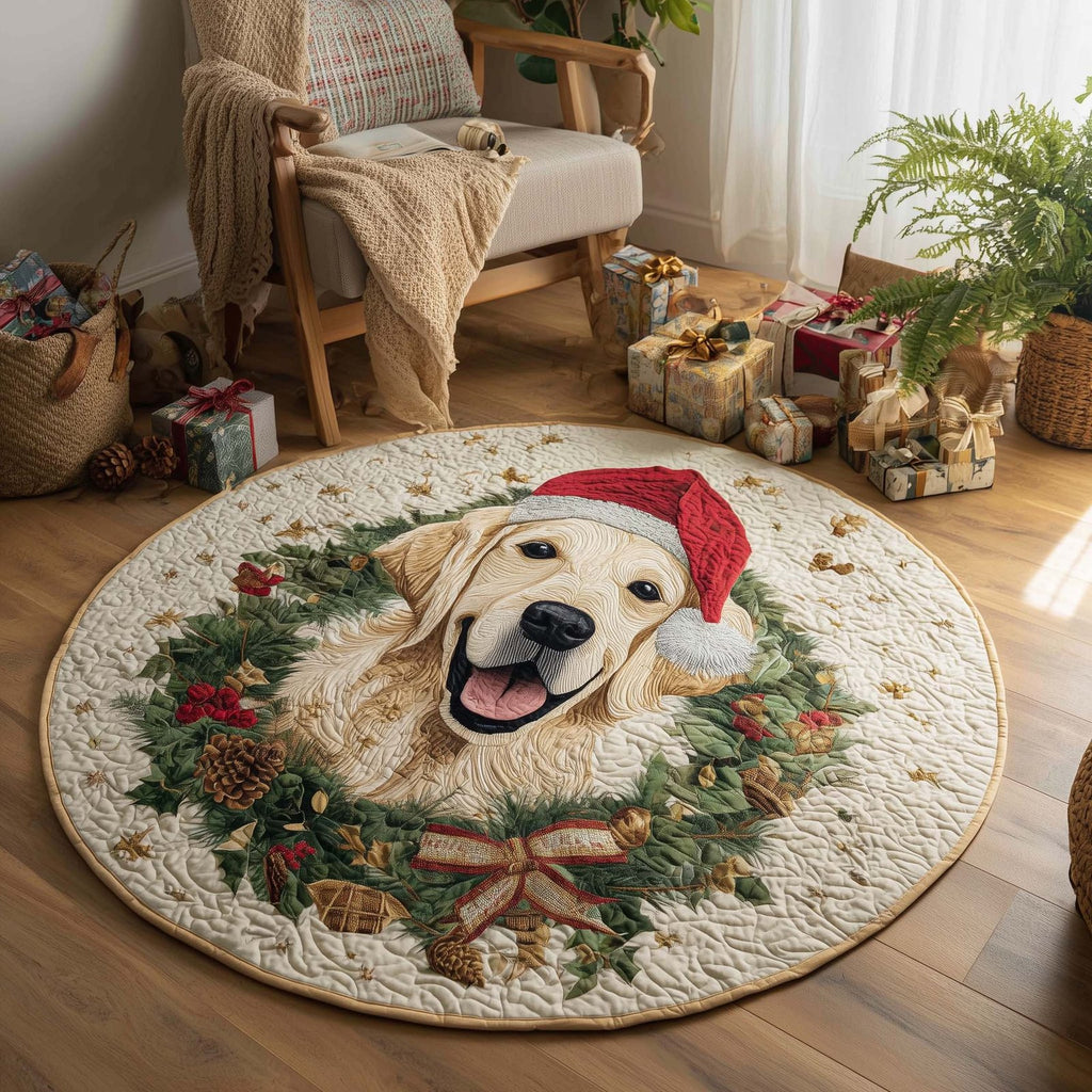 Golden Retriever Round Mat Rug - Nature Design | Serene Home Decor