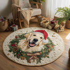 Golden Retriever Round Mat Rug - Nature Design | Serene Home Decor