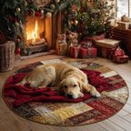 Golden Retriever Round Mat Rug - Nature Design | Serene Home Decor