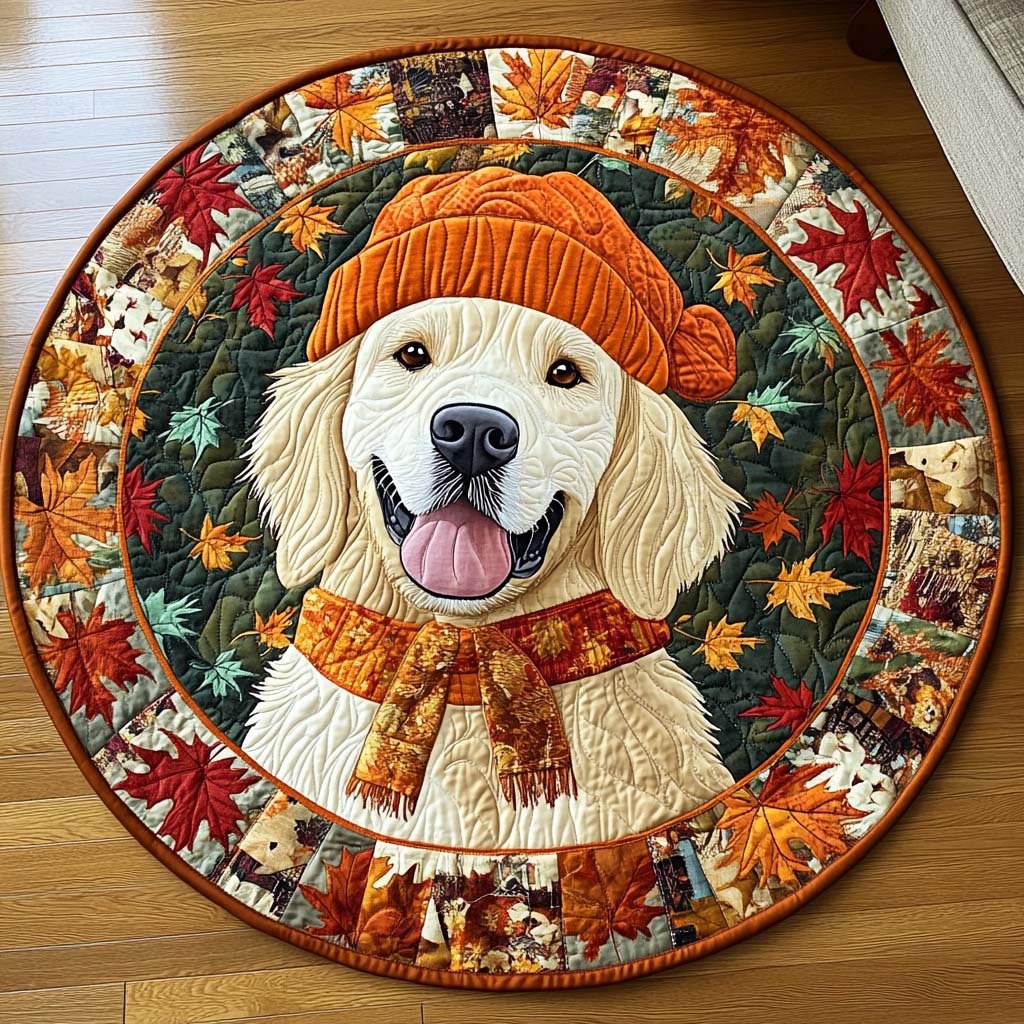 Golden Retriever Round Mat Rug - Nature Design | Serene Home Decor