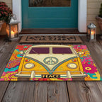 Golden Retro Van Doormat - Nature Design | Printed Welcome Doormat