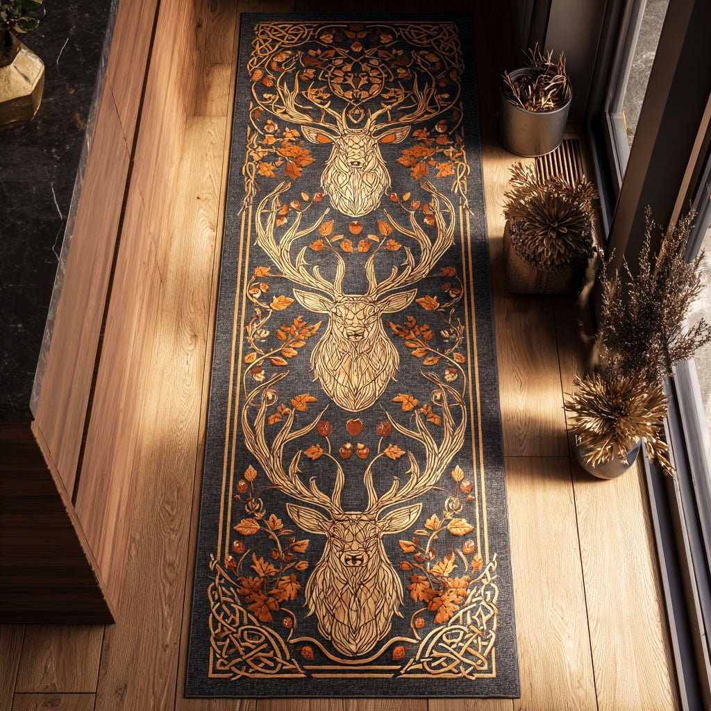 Golden Rut Runner Carpet Runner Rug - Cute Pet Design | Animal Printed Runner Rug
