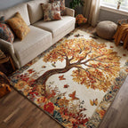 Golden Season area rug in a living room