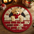 Golden Sleigh Round Mat Rug - Nature Design | Serene Home Decor