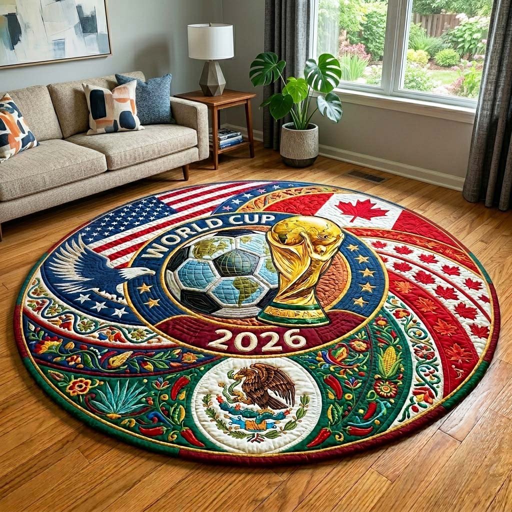 Golden Spiral Round Mat Rug - Nature Design | Serene Home Decor
