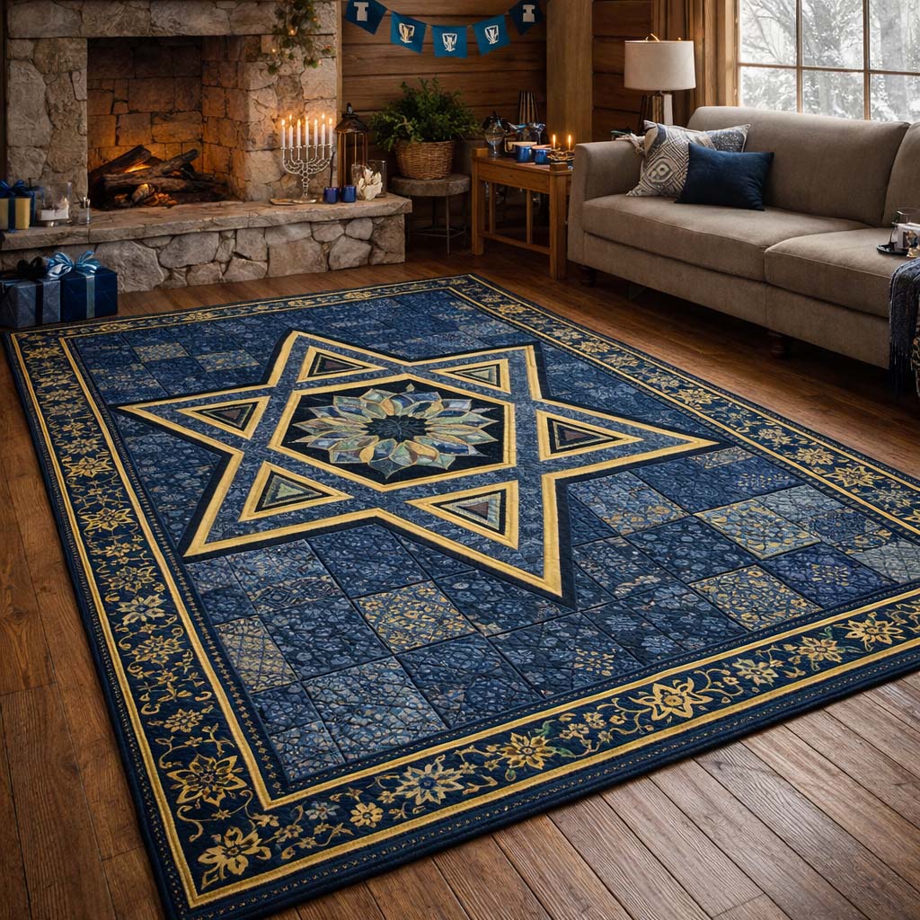 Golden Star Hearth area rug in a living room