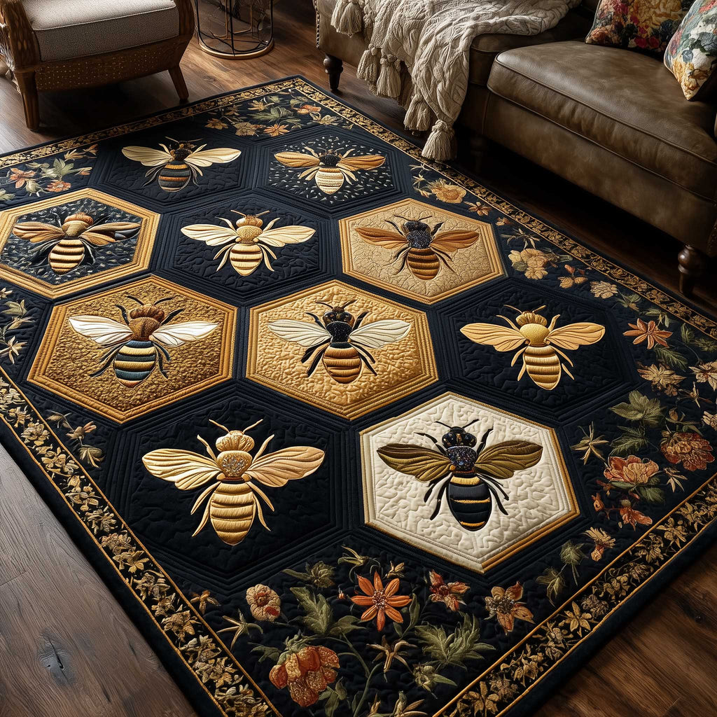 Golden Wing area rug in a living room