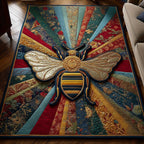 Golden Wing area rug in a living room