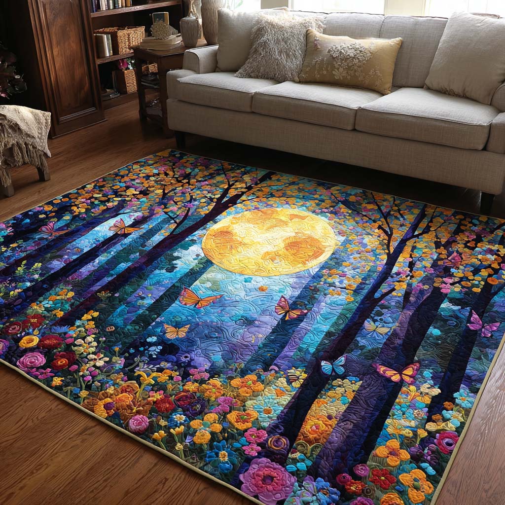 Golden Woods area rug in a living room