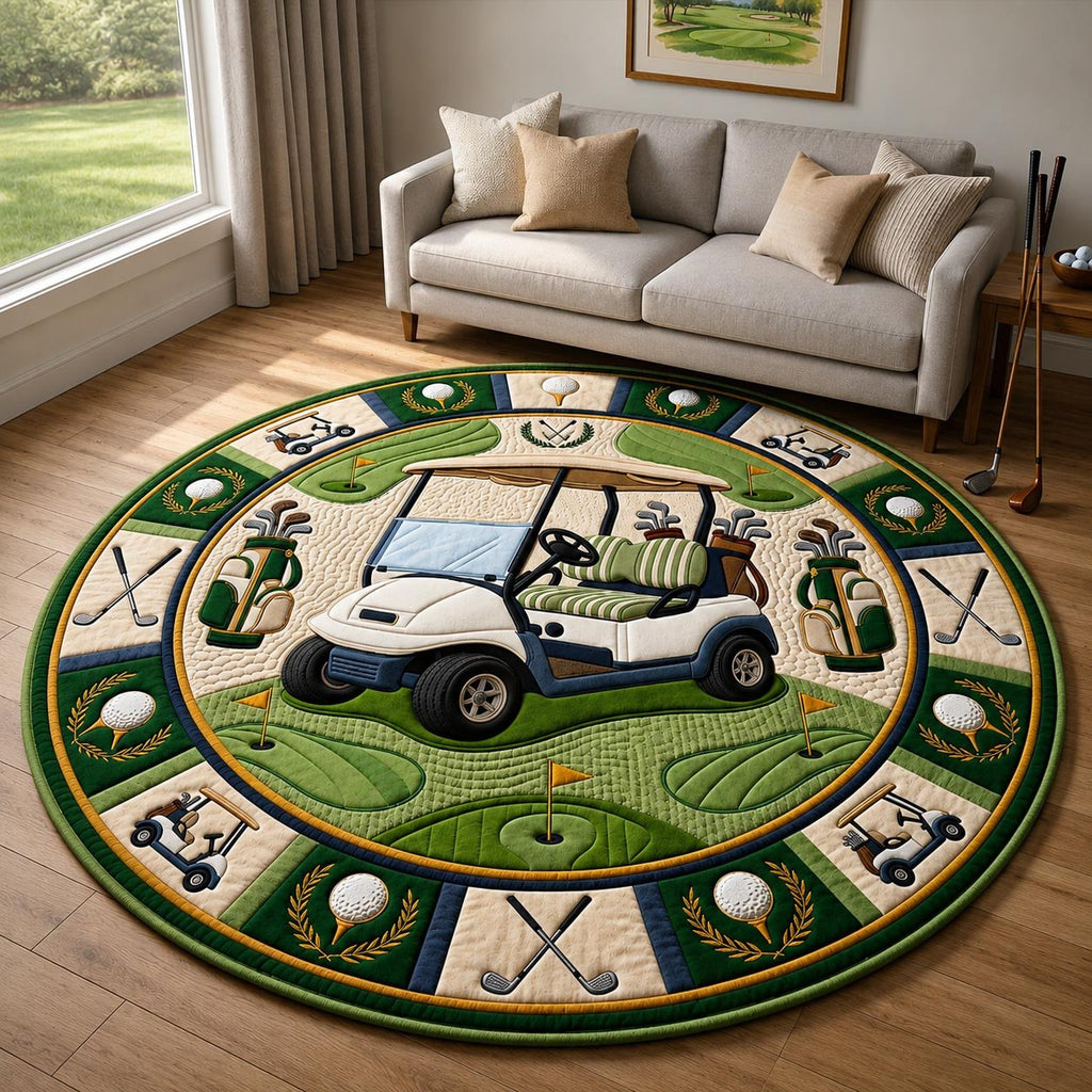 Golf Cart Round Mat Rug - Nature Design | Serene Home Decor
