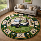 Golf Cart Round Mat Rug - Nature Design | Serene Home Decor