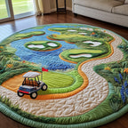 Golf Course Round Mat Rug - Nature Design | Serene Home Decor