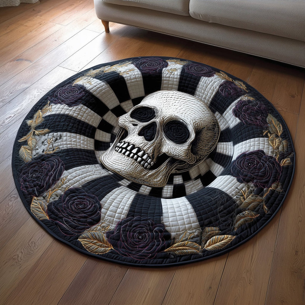 Gothic Calavera Round Mat Rug - Nature Design | Serene Home Decor