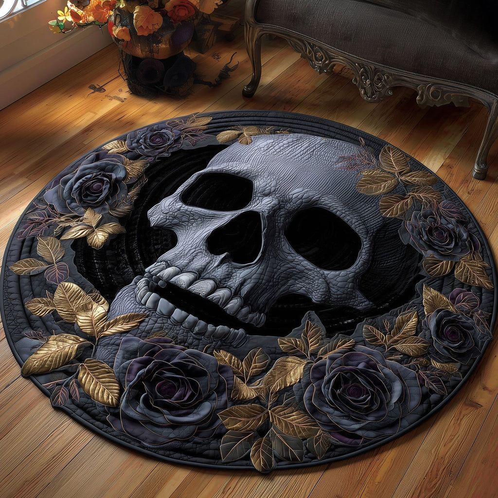 Gothic Calavera Round Mat Rug - Nature Design | Serene Home Decor