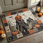 Gothic Halloween Pumpkin King Doormat - Seasonal Holiday Design | Printed Welcome Doormat