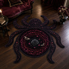 Gothic Spider Custom Shape Area Rug - Nature Design | Die-Cut Non-Slip Rug - washable non-slip printed rug
