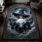 Gothic Witch area rug in a living room