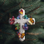 Grace and Cross Christmas Ornament