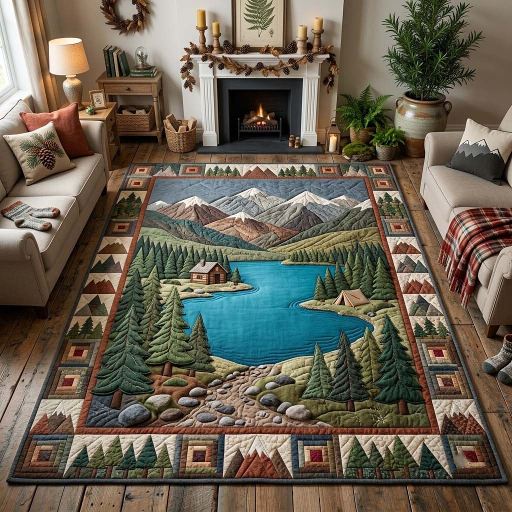 Grand National Park Vista area rug in a living room