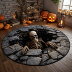 Grave Escape Round Mat Rug - washable non-slip printed rug