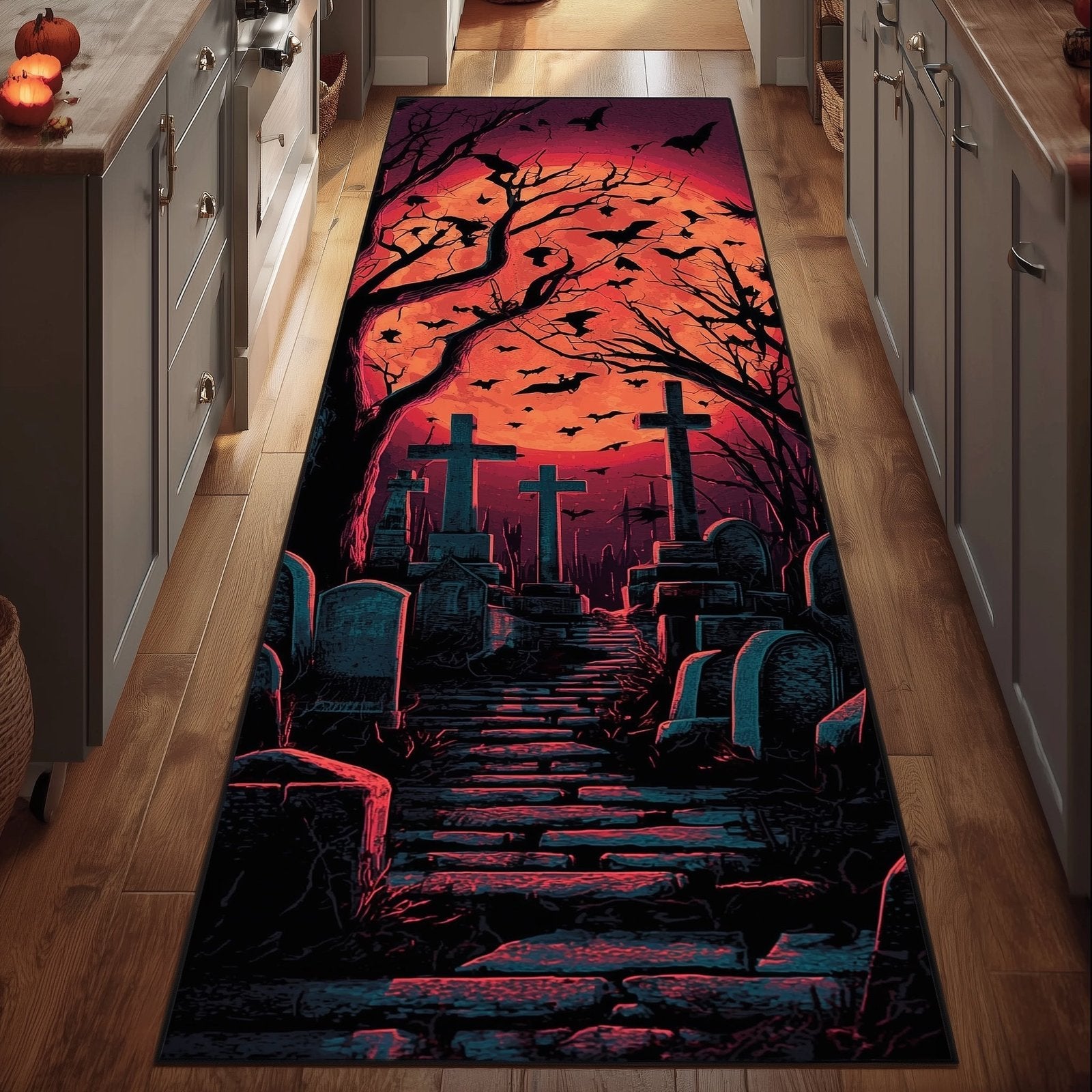 Graveyard Entrance Runner Rug - Nature Design | Serene Runner Rug